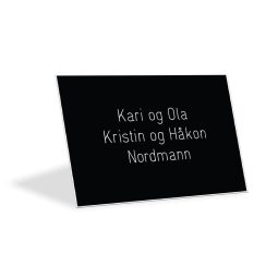 Postkasseskilt - Sort