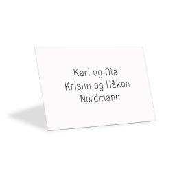 Postkasseskilt - Hvit