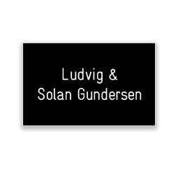 Postkasseskilt - Sort m/teip