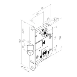 Låskasse 2016 m/sluttstykke fkr. - vendbar