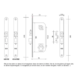 Låskasse 5116/5119 reile/fallelås
