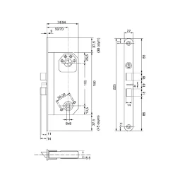 Låskasse 562 tofalle smekklås