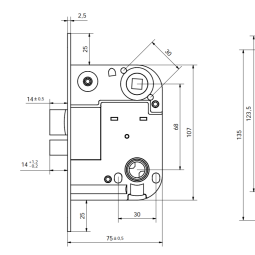 Låskasse B522 smålås