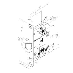 Låskasse (LK2016) Vendbar m/sluttstykke fkr.