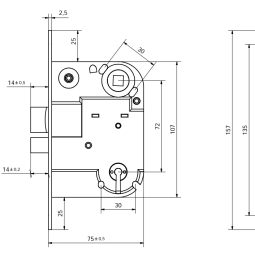 Låskasse D22 smålås