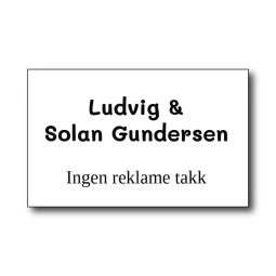 Postkasseskilt - Design selv