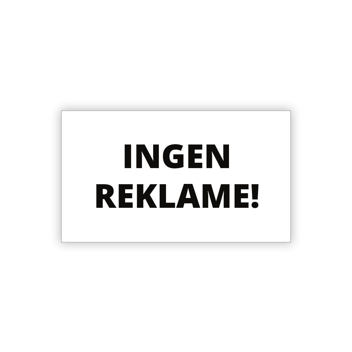 Ingen reklame!