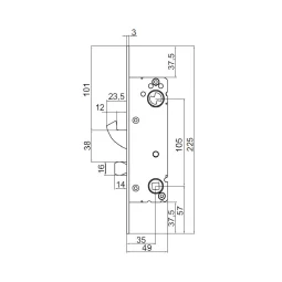 Låsekasse 410/35 hakereile
