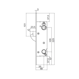 Låskasse 411/35 sikkerhetslås FG KL3