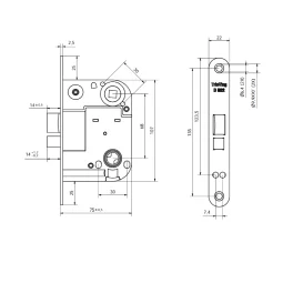 Låskasse B522 smålås