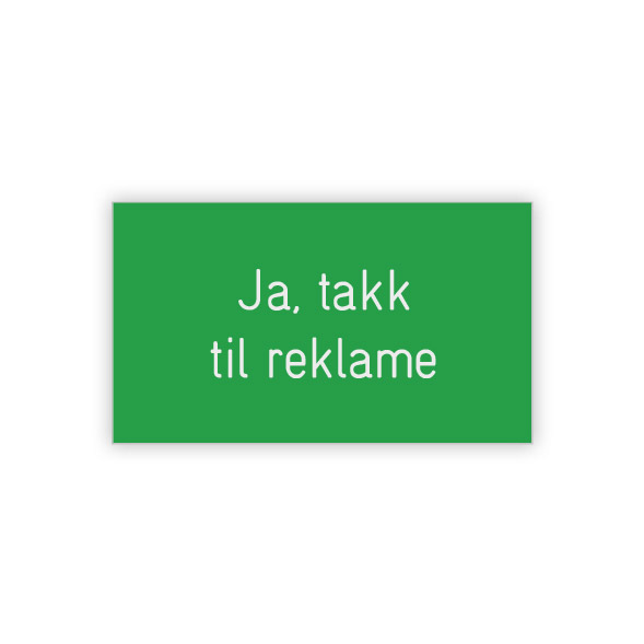 Ja, til reklame