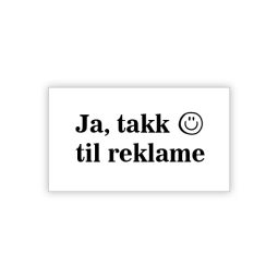 Ja, til reklame